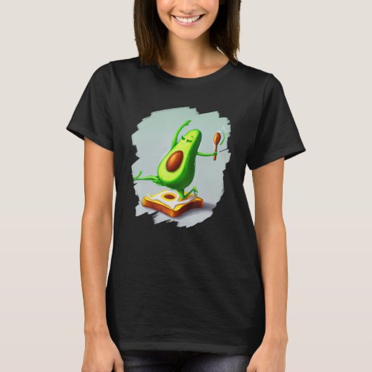 T-shirt Avocado Dancing on Toast Cute Avocado Bread Foodie (Devant)