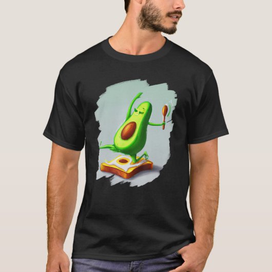 T-shirt Avocado Dancing on Toast Cute Avocado Bread Foodie (Devant)
