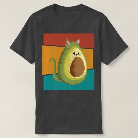 T-shirt Avocado de chats vintages (Design devant)