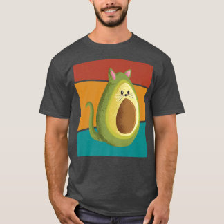T-shirt Avocado de chats vintages