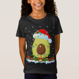 T-Shirt Avocado de pomme de fruit correspondant Santa Hat