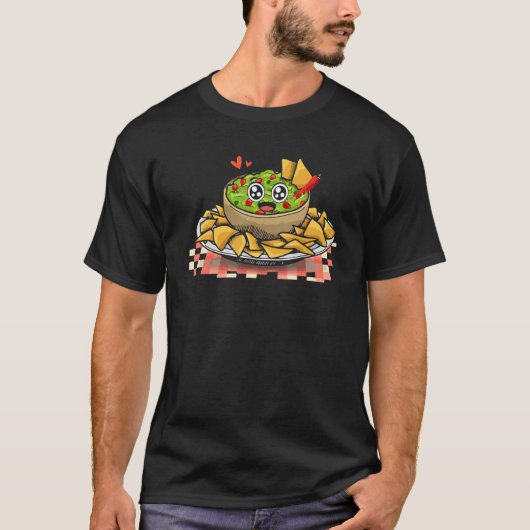 T-shirt Avocado Dip Guacamole Salade Avocado Nacho Taco Fi (Devant)