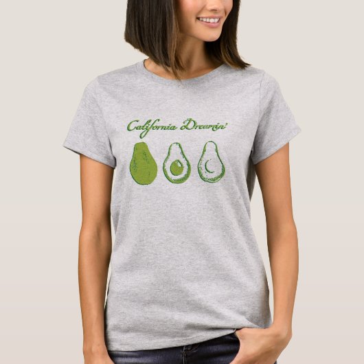 T-shirt Avocado Dreaming - Vert & Gris (Devant)