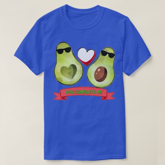 T-shirt Avocado est ma valentine 50 (Design devant)