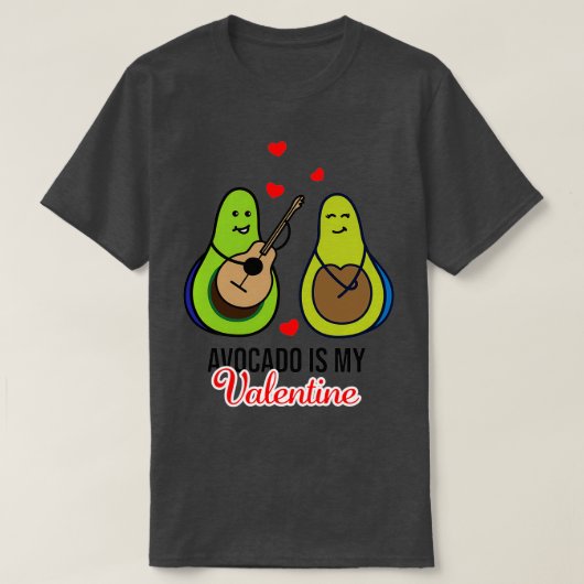 T-shirt Avocado est ma valentine 9 1 (Design devant)