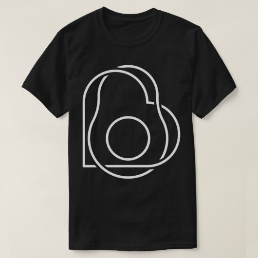T-shirt Avocado et coeur (Design devant)