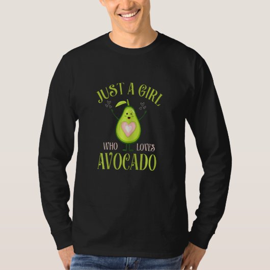 T-shirt Avocado Frais Bio Juste Une Fille Qui Aime Avoca (Devant)