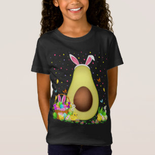 T-Shirt Avocado Fruit Easter Oeuf Hunt Bunny Avocado Pâque