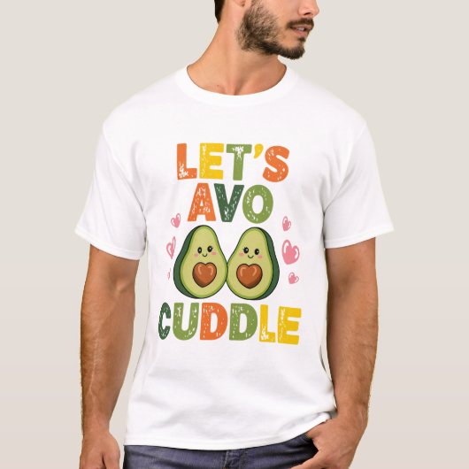 T-Shirt Avocado, Funny Valentines Day Couple Shirt (Devant)