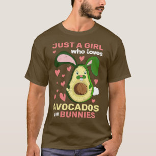 T-shirt Avocado Girls Rabbit Femmes mignonnes Grotte d'ani