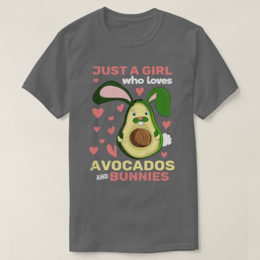 T-shirt Avocado Girls Rabbit Femmes mignonnes Grotte d'ani (Design devant)