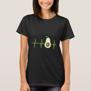 T-shirt Avocado Heartbeat Avocado Shirt Cadeau Vegan Men W