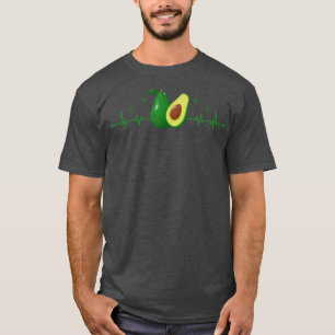 T-shirt Avocado Heartbeat Drôle Nourriture Avocados Lover