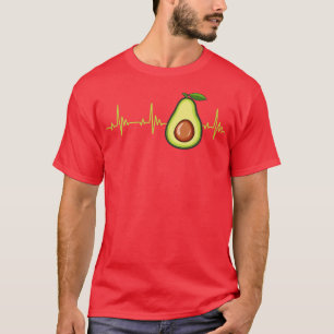 T-shirt Avocado Heartbeat Funny Guacamole Vegan Food Lover