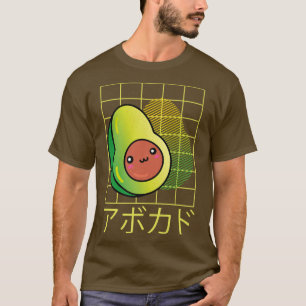 T-shirt Avocado japonais esthétique Kawaii Anime Retro Vap