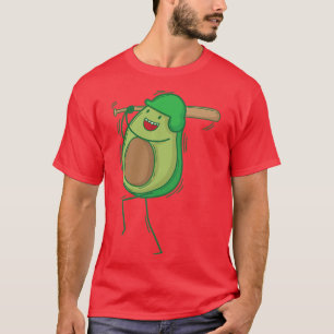 T-shirt Avocado jouant au baseball