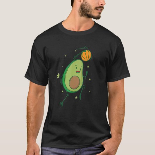 T-shirt Avocado Jouant Au Basket (Devant)