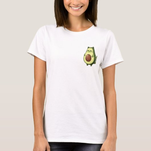 T-shirt Avocado Kitty Delight – Adorable Cat-Shaped (Devant)