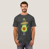 T-shirt Avocado Mexicano Avec Sombrero Mexicano Cute Cadea (Devant entier)