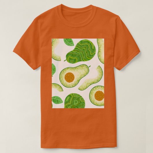 T-shirt Avocado Mode Jungle Textile (Design devant)