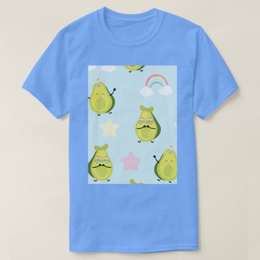 T-shirt Avocado Mode ornementale Botanique (Design devant)