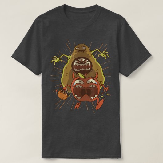 T-shirt Avocado Monster Cool Fun Retro Cartoon Art (Design devant)