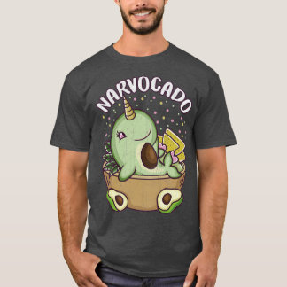 T-shirt Avocado Narwhal Narvocado Drôle Cute Nourriture