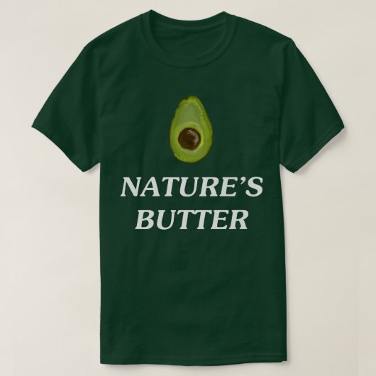 T-shirt Avocado Natures Butter Avocado Amateurs (Design devant)
