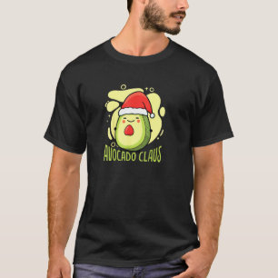 T-shirt Avocado Noël Vegan Santa Claus Guacamole Low