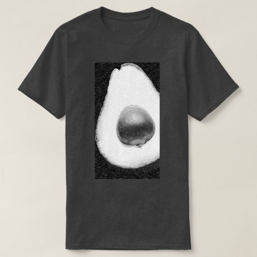 T-shirt Avocado noir et blanc (Design devant)