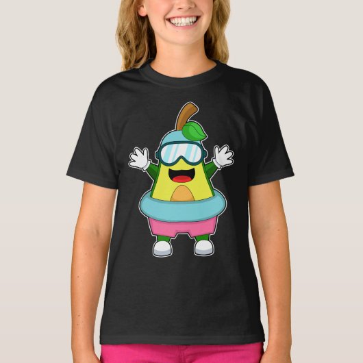T-shirt Avocado Piscine lunettes de natation (Devant)