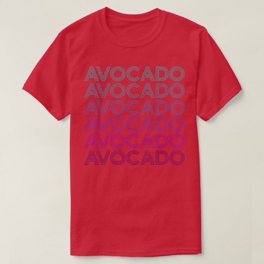 T-shirt Avocado Retro (Design devant)