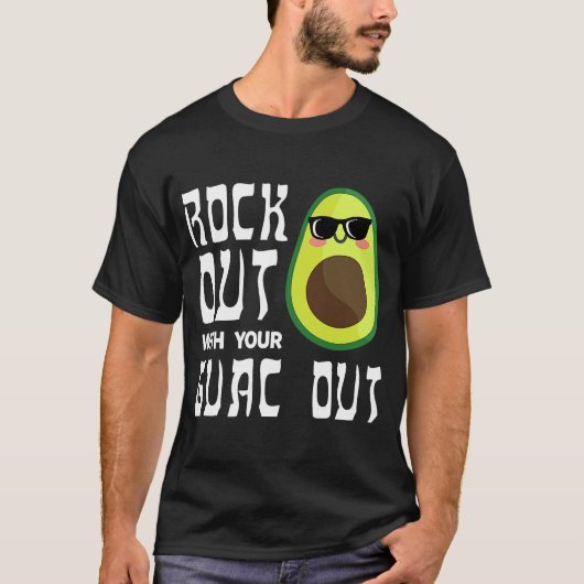 T-shirt Avocado Rock Guac Out entraînement Gym Personal Tr (Devant)