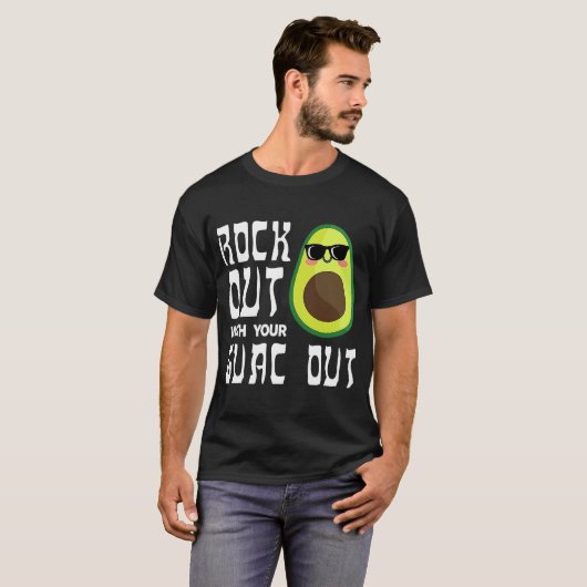 T-shirt Avocado Rock Guac Out entraînement Gym Personal Tr (Devant entier)