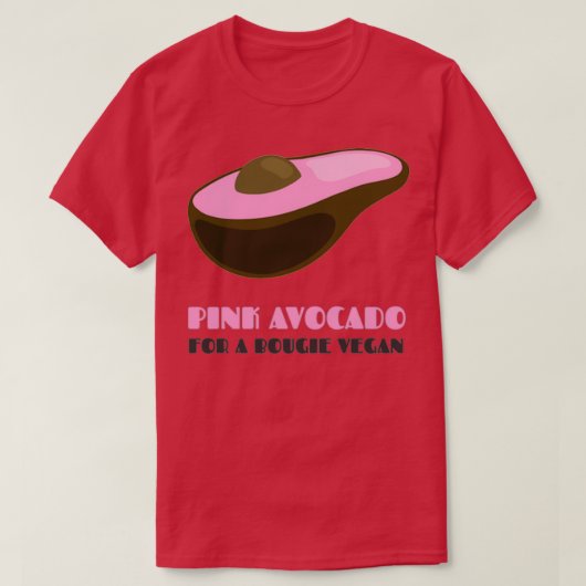 T-shirt Avocado rose pour A Bougie Vegan (Design devant)