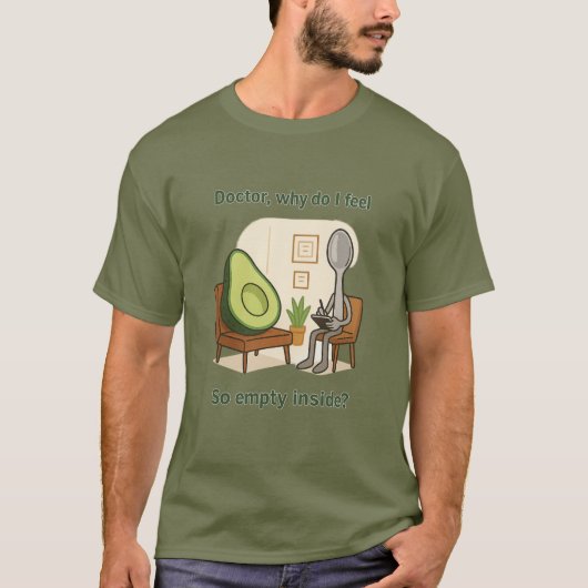 T-shirt Avocado Seeks Help From Spoon Therapist (Devant)