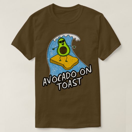 T-shirt Avocado Sur Toast Surfer Surfer Avocados Vegan Sum (Design devant)