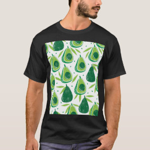 T-shirt Avocado, timbre texturé, motif transparent.
