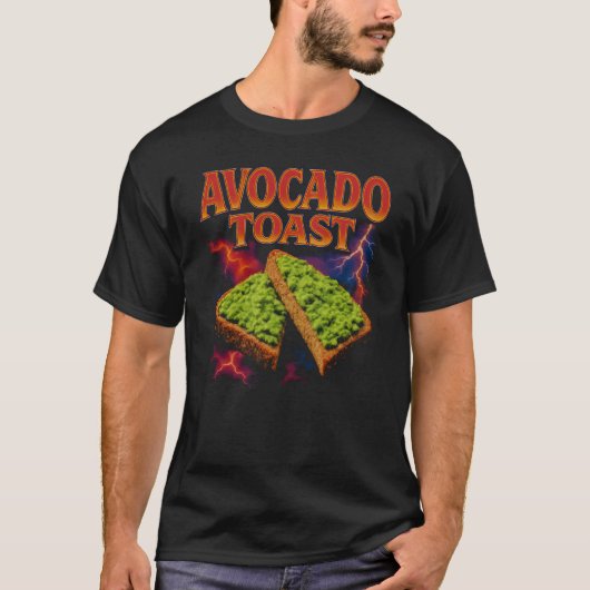 T-shirt Avocado Toast Favorite Food Funny Weird 90s Toast (Devant)