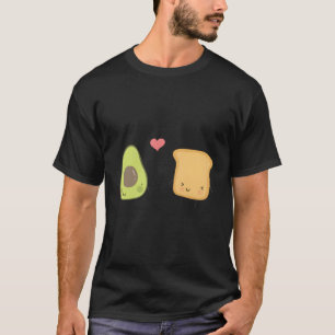 T-shirt Avocado Toast Love mignon Cartoon Graphique