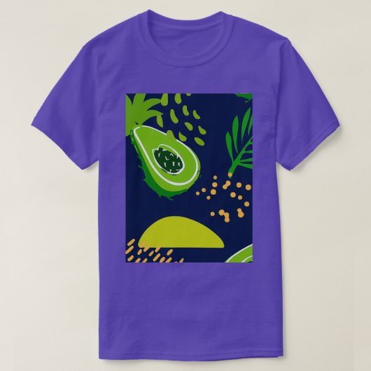 T-shirt Avocado Tropical Delicious Color Design Classic TS (Design devant)