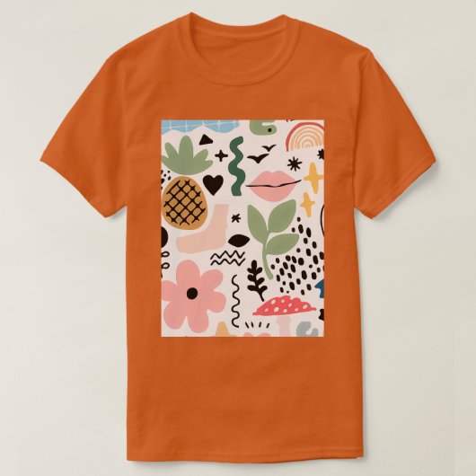 T-shirt Avocado Tropical Delicious Fleurs Plantes (Design devant)