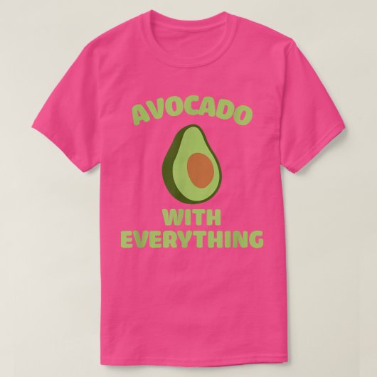 T-shirt Avocado With Everything Vegan Vegetarian Guacamole (Design devant)