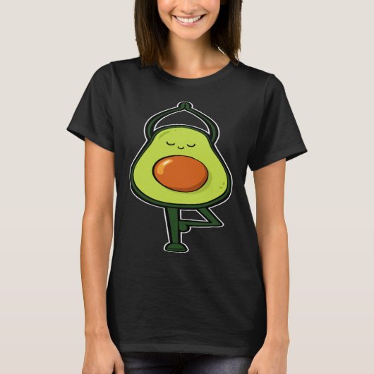 T-shirt Avocado Yoga Fruit Tree Fitness Stress Relief Exer (Devant)