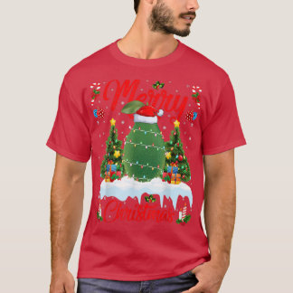 T-shirt Avocados Lover Xmas Éclairage Santa Hat Avocado Ch