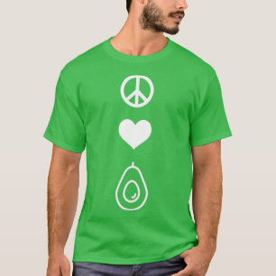 T-shirt avocados peace love s pour avocat guacamole amateu