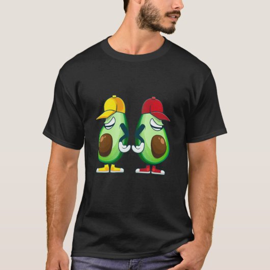 T-shirt avocados vegan food (Devant)