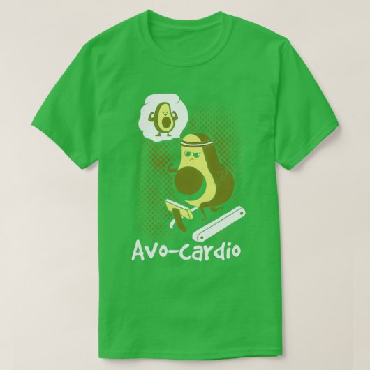 T-shirt Avocardio Funny Avocado Cardio Running (Design devant)