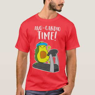 T-shirt Avocardio Funny AvoCardio Avocado Fitness Exercice