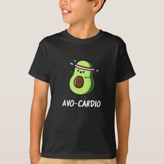 T-shirt Avocardio Funny Excercise Avocado Pun Dark BG (Devant)
